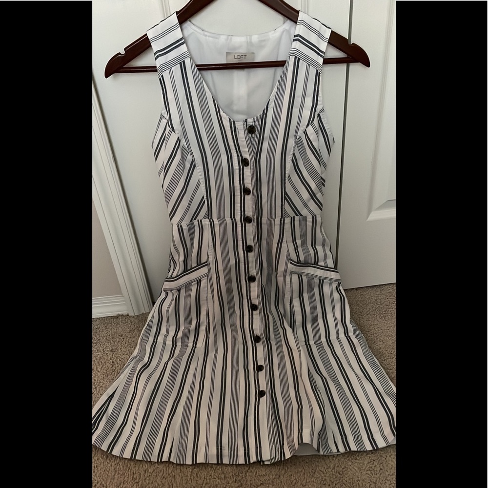 Loft button up dress